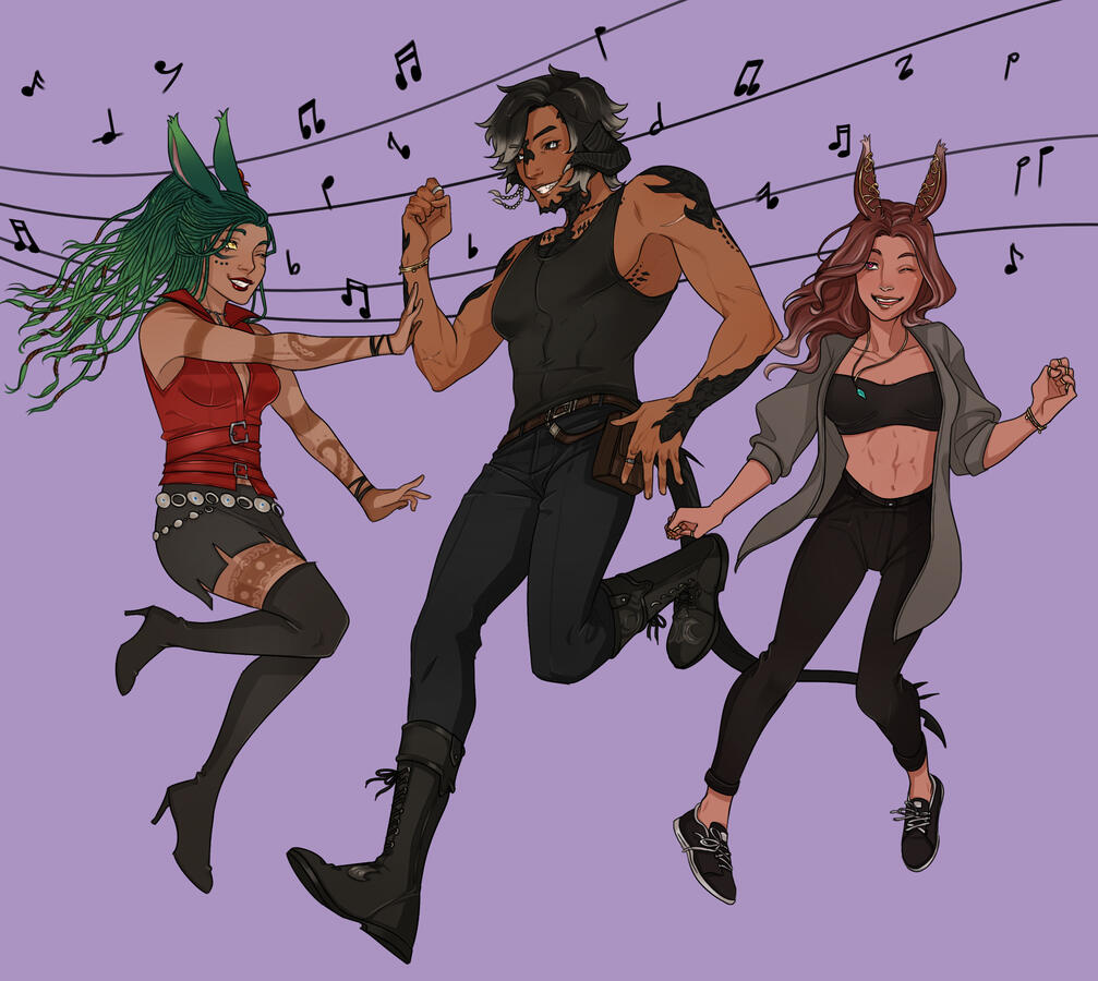 The Throuple! by @rxtking on twitter!